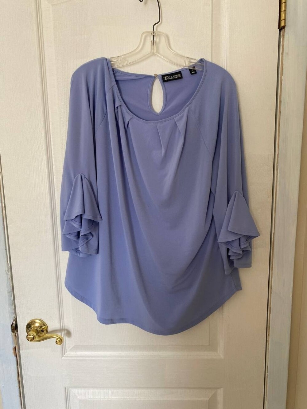 7th Avenue Design Studio New York & Co. Periwinkle 3/4 Length Sleeve Blouse XL